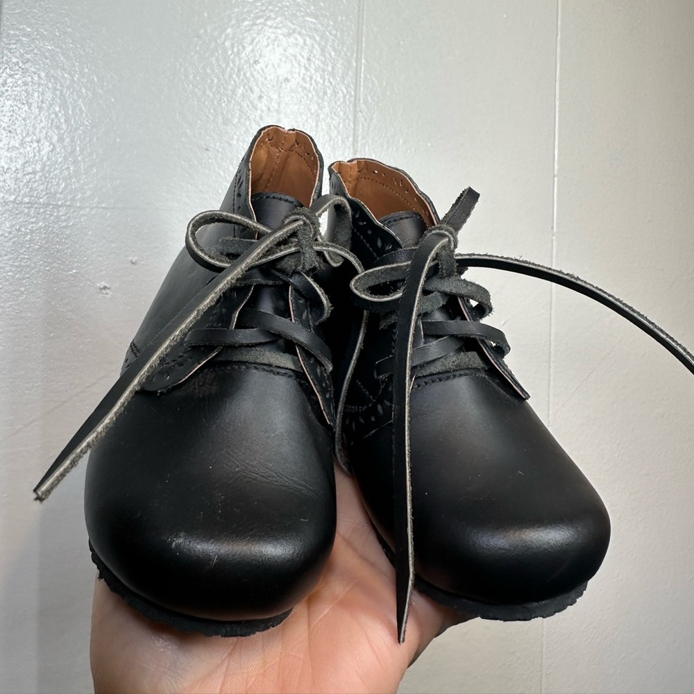 Soft Sole Primavera Children’s Leather Boots Black Baby